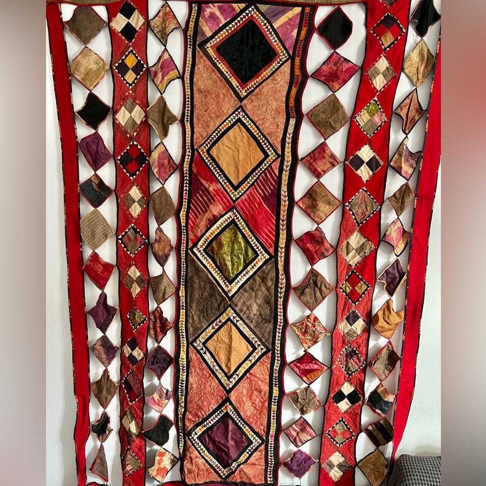 Antique Orient Uzbek Suzani Patchwork Wedding Camel Flank